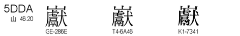 U+5DDA